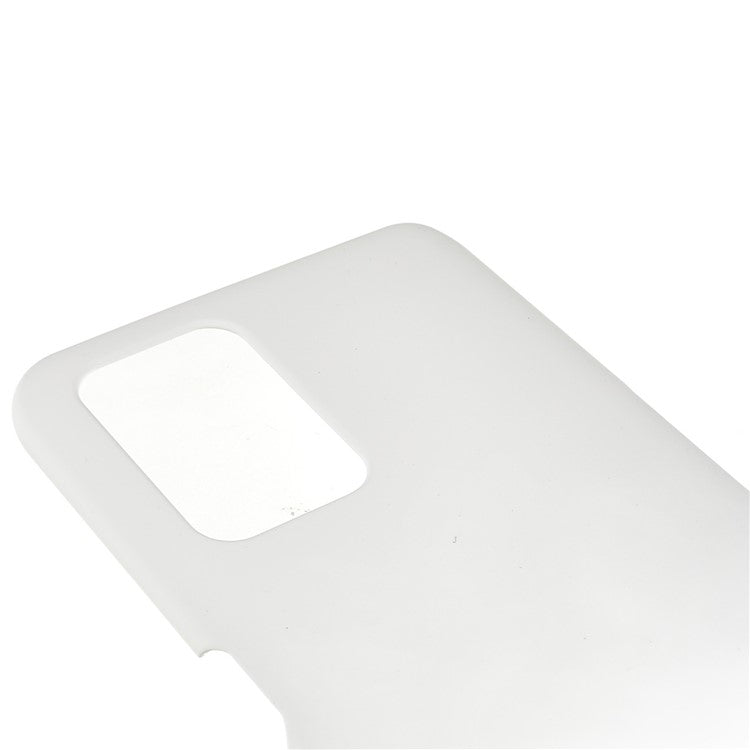 For Oppo A74 4G / F19 / F19s Rubberized Matte Anti-scratch Hard PC Case Drop-proof Phone Cover - White