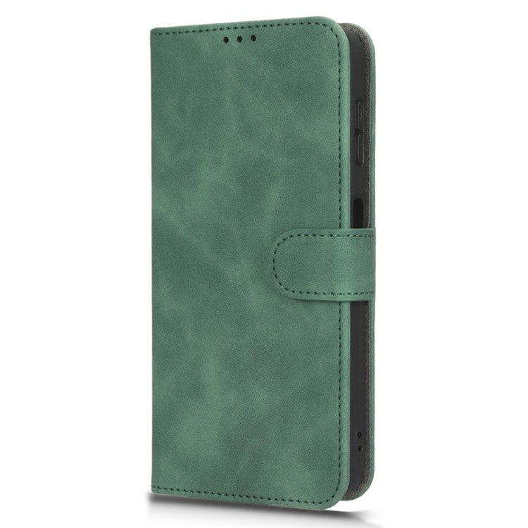 Phone Flip Wallet Case For Infinix Hot 20 4G PU Leather Cell Phone Cover Stand - Green