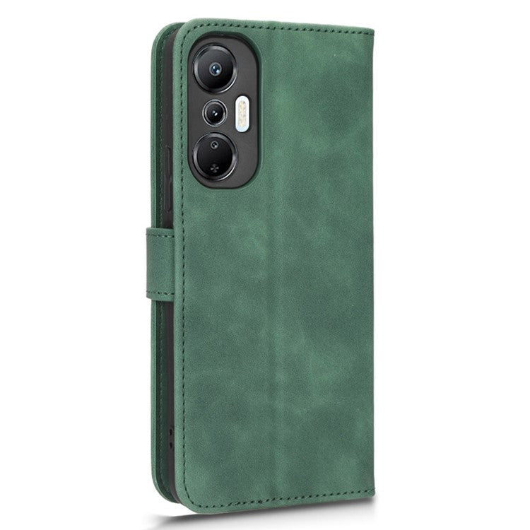 Phone Flip Wallet Case For Infinix Hot 20 4G PU Leather Cell Phone Cover Stand - Green