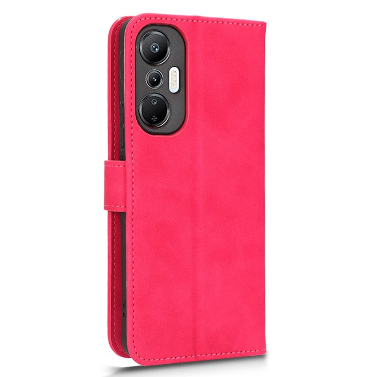 Phone Flip Wallet Case For Infinix Hot 20 4G PU Leather Cell Phone Cover Stand - Rose