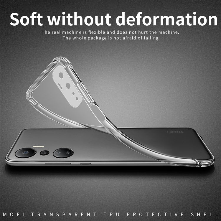 MOFI for Infinix Hot 20 4G Crystal Clear Phone Case Flexible TPU Ultra Slim Cover