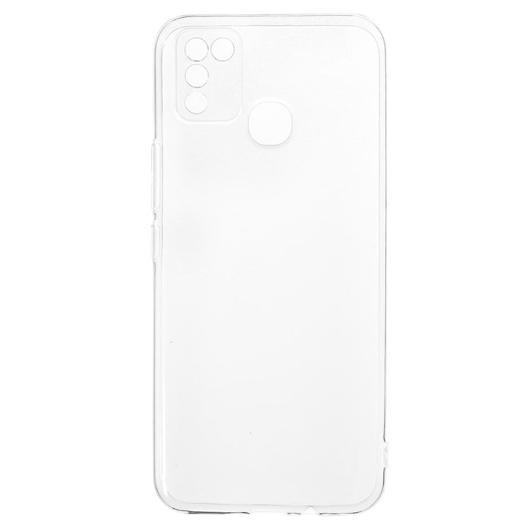 For Infinix Hot 10 Lite Transparent Flexible TPU Phone Protective Cover Ultra-Thin Drop-Proof Back Case