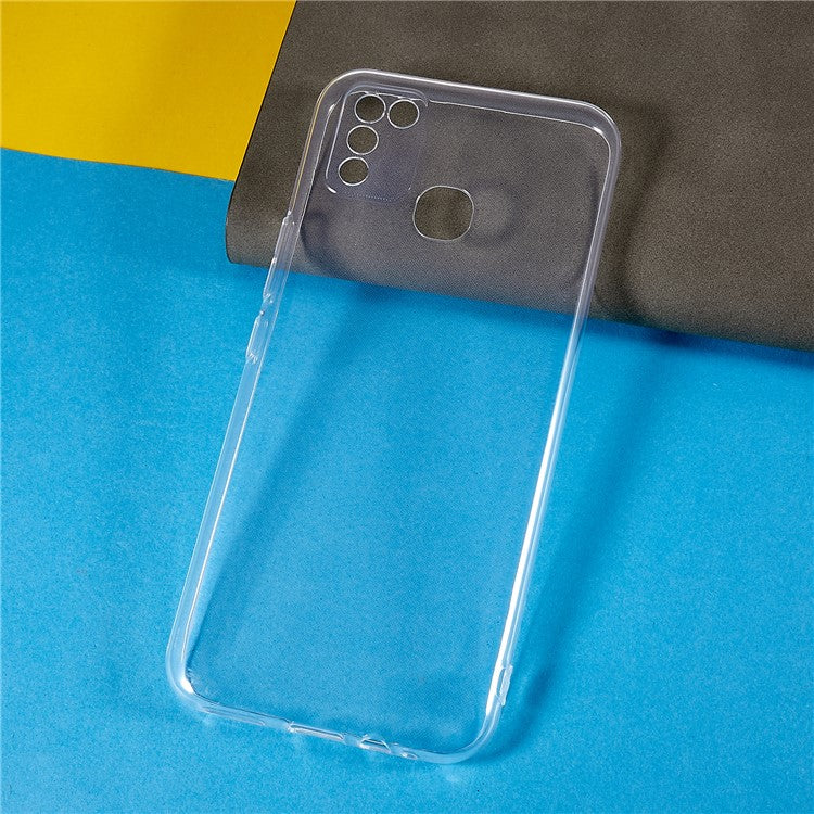 For Infinix Hot 10 Lite Transparent Flexible TPU Phone Protective Cover Ultra-Thin Drop-Proof Back Case