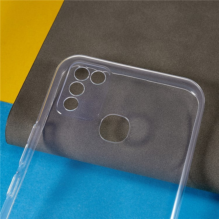 For Infinix Hot 10 Lite Transparent Flexible TPU Phone Protective Cover Ultra-Thin Drop-Proof Back Case