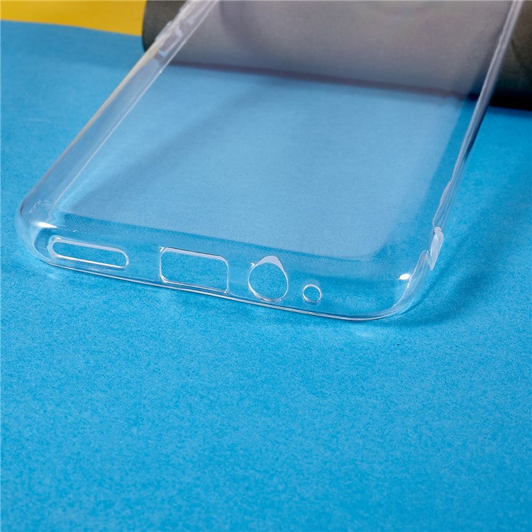 For Infinix Hot 10 Lite Transparent Flexible TPU Phone Protective Cover Ultra-Thin Drop-Proof Back Case