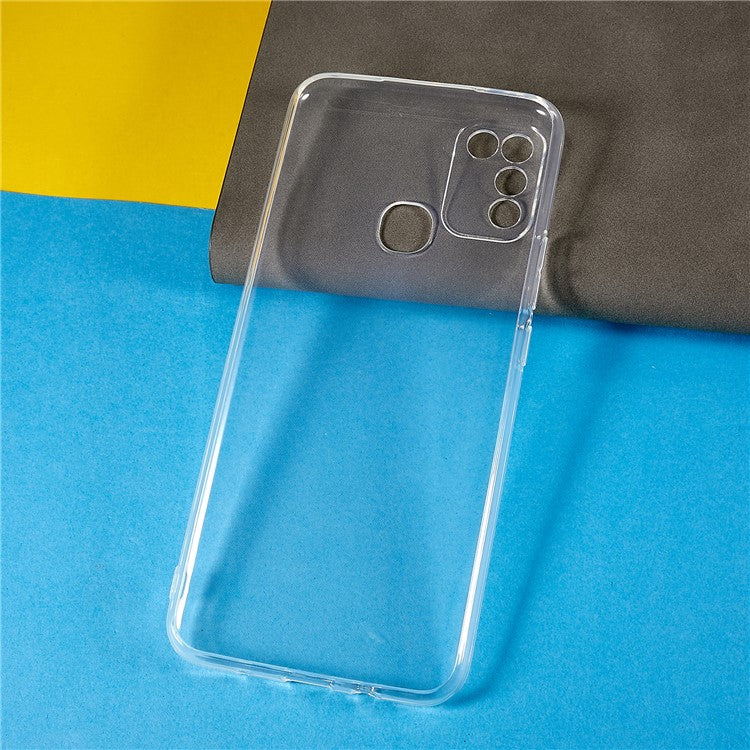 For Infinix Hot 10 Play Ultra-Thin Soft TPU Phone Back Cover Transparent Anti-Scratch Protective Case