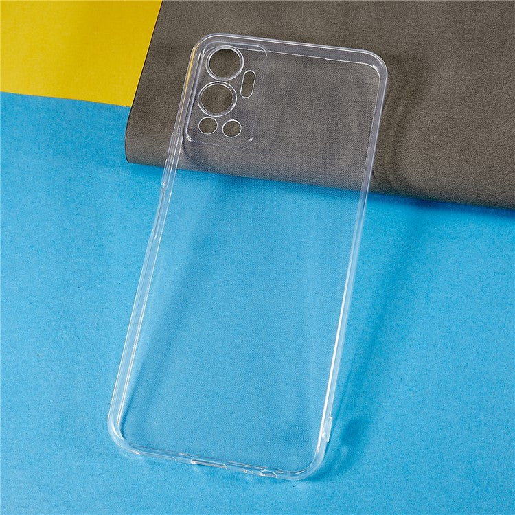 For Infinix Hot 12 4G Ultra-Thin Flexible TPU Protective Back Cover Clear Drop-Proof Anti-Scratch Phone Case