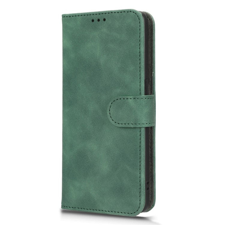 Phone Wallet Case For Oppo Reno9 Pro+ 5G Skin-Touch Feeling PU Leather Cell Phone Cover Stand Card Holder - Green