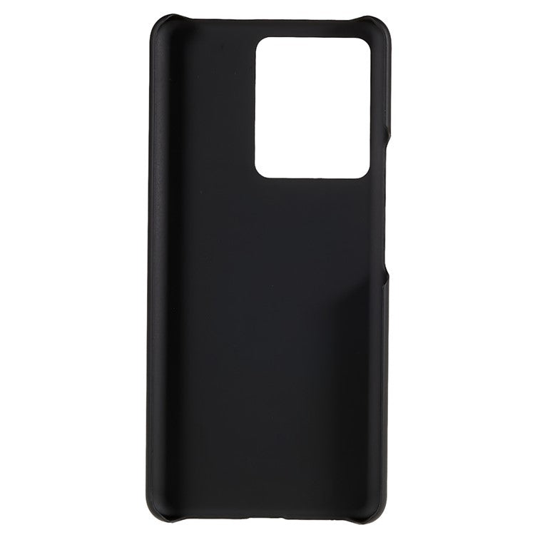 For vivo iQOO 10 5G Anti-Drop Plastic Cell Phone Cover Rubberized Glossy Phone Case Phone Back Protector - Black