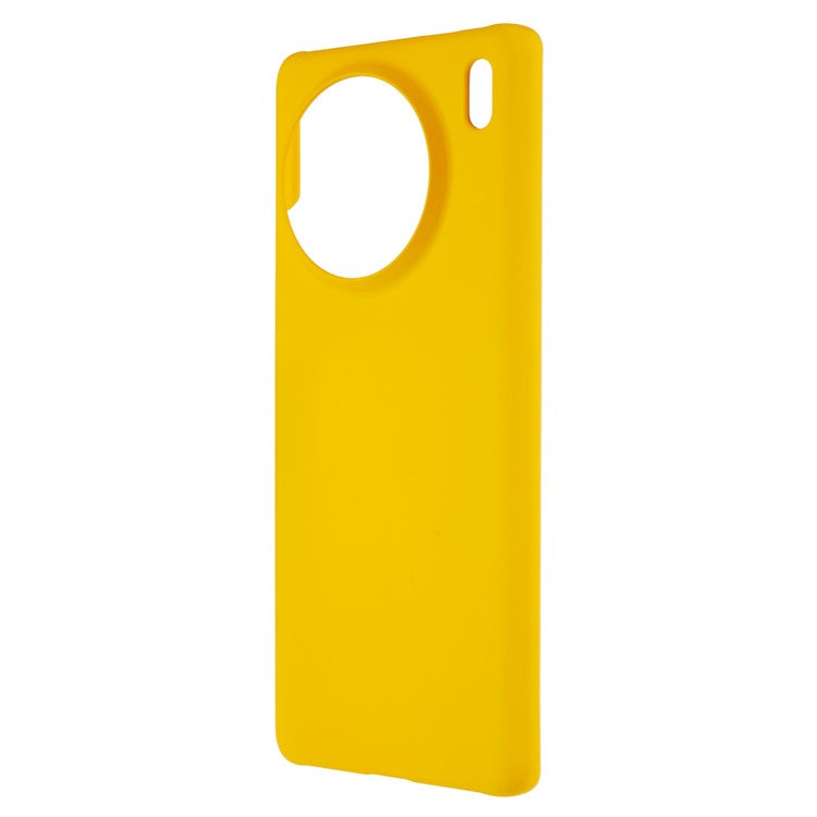 For vivo X90 Pro 5G Glossy Surface Hard PC Phone Case Rubberized Finish Drop Protection Cover - Yellow