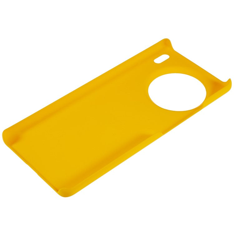 For vivo X90 Pro 5G Glossy Surface Hard PC Phone Case Rubberized Finish Drop Protection Cover - Yellow