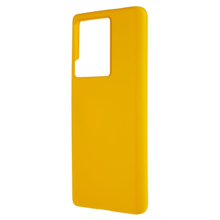 For vivo iQOO Neo7 SE 5G / iQOO Neo7 5G Anti-Fingerprint Hard Plastic Phone Protector Rubberized Glossy Phone Case Cell Phone Cover - Yellow