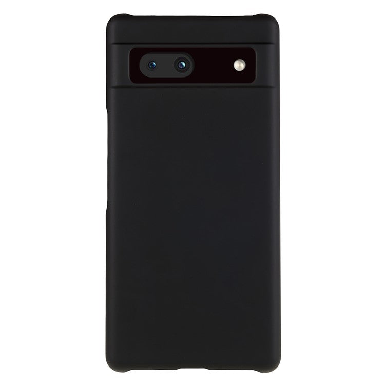 Slim Hard Plastic Phone Cover for Google Pixel 7a, Rubberized Glossy Anti-Scratch Phone Case - Black