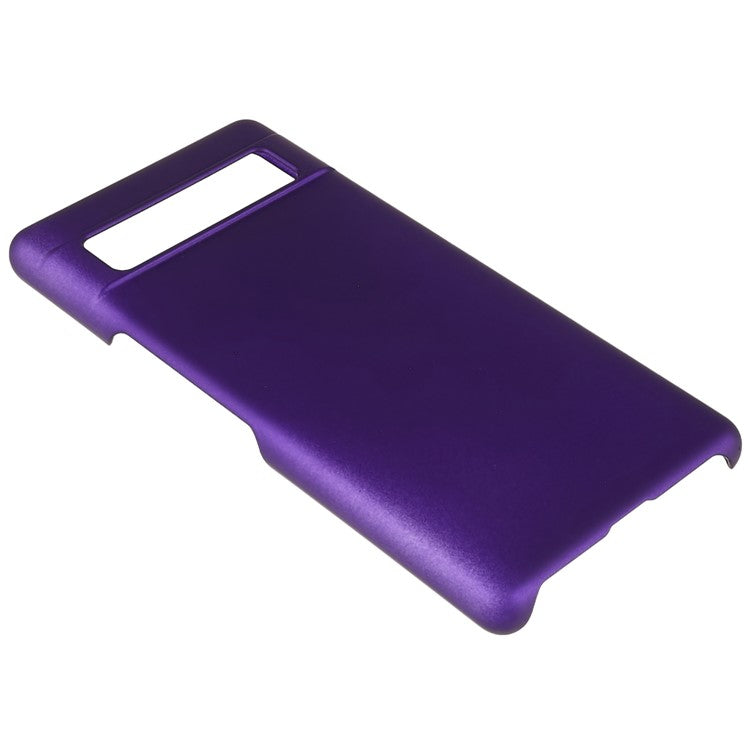 Slim Hard Plastic Phone Cover for Google Pixel 7a, Rubberized Glossy Anti-Scratch Phone Case - Purple