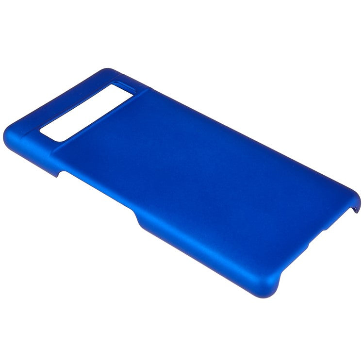 Slim Hard Plastic Phone Cover for Google Pixel 7a, Rubberized Glossy Anti-Scratch Phone Case - Blue