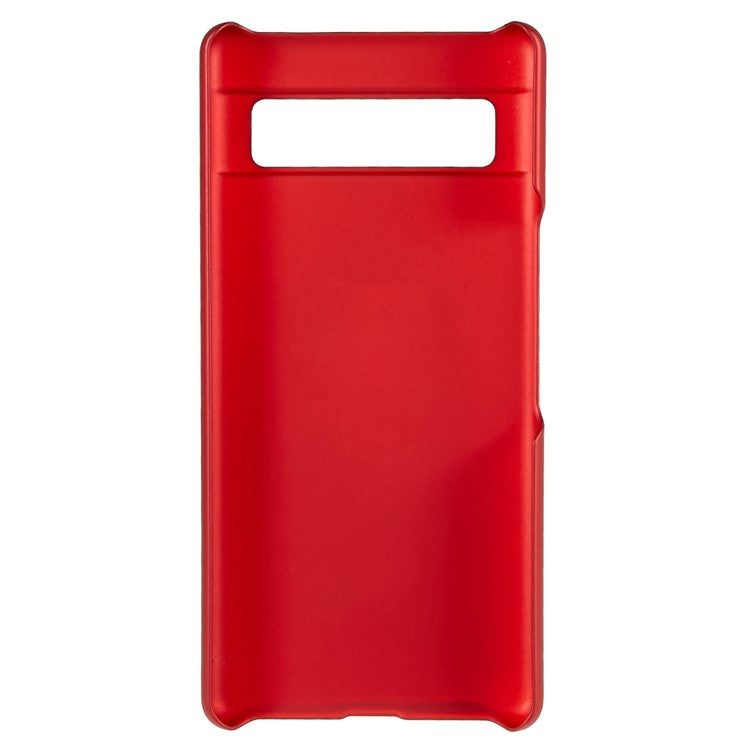 Slim Hard Plastic Phone Cover for Google Pixel 7a, Rubberized Glossy Anti-Scratch Phone Case - Red