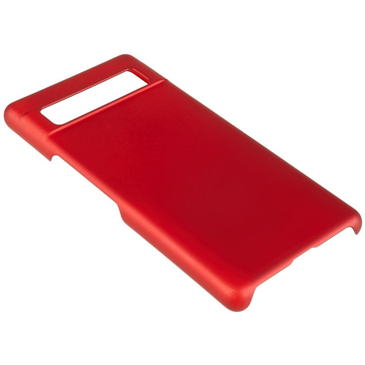 Slim Hard Plastic Phone Cover for Google Pixel 7a, Rubberized Glossy Anti-Scratch Phone Case - Red