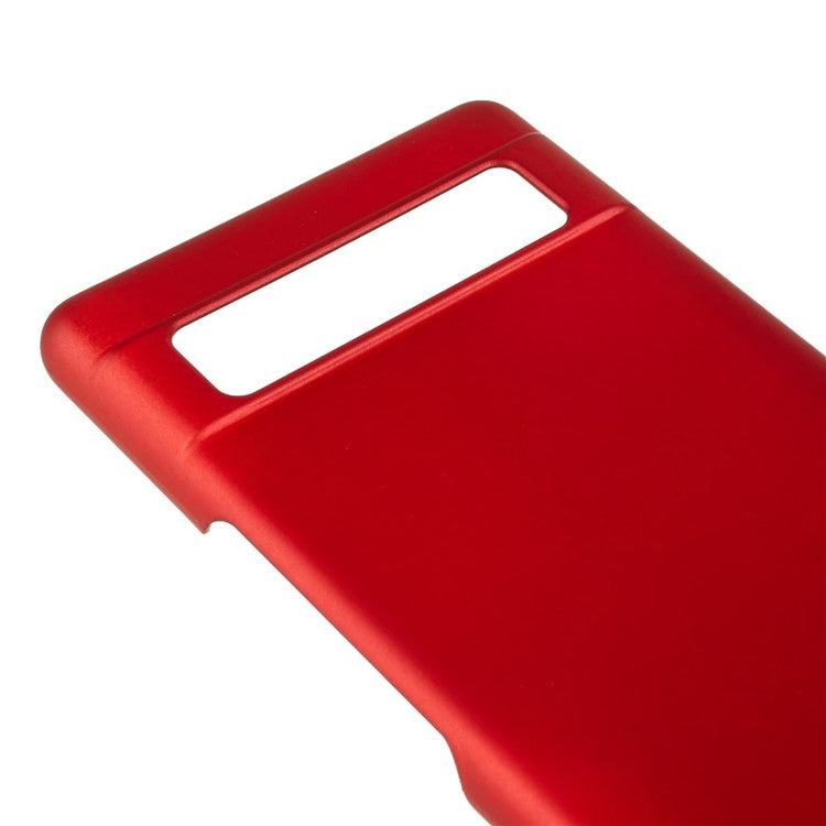 Slim Hard Plastic Phone Cover for Google Pixel 7a, Rubberized Glossy Anti-Scratch Phone Case - Red