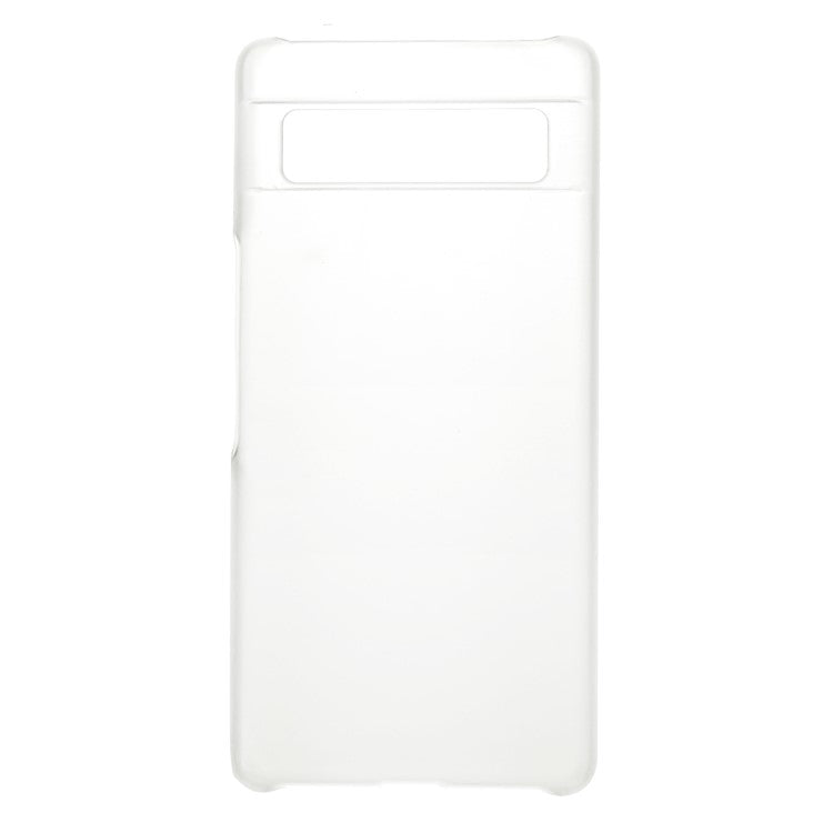 Slim Hard Plastic Phone Cover for Google Pixel 7a, Rubberized Glossy Anti-Scratch Phone Case - Transparent