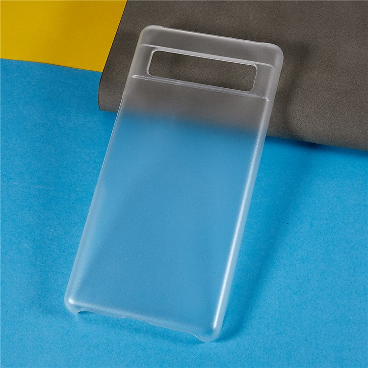 Slim Hard Plastic Phone Cover for Google Pixel 7a, Rubberized Glossy Anti-Scratch Phone Case - Transparent