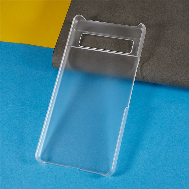 Slim Hard Plastic Phone Cover for Google Pixel 7a, Rubberized Glossy Anti-Scratch Phone Case - Transparent