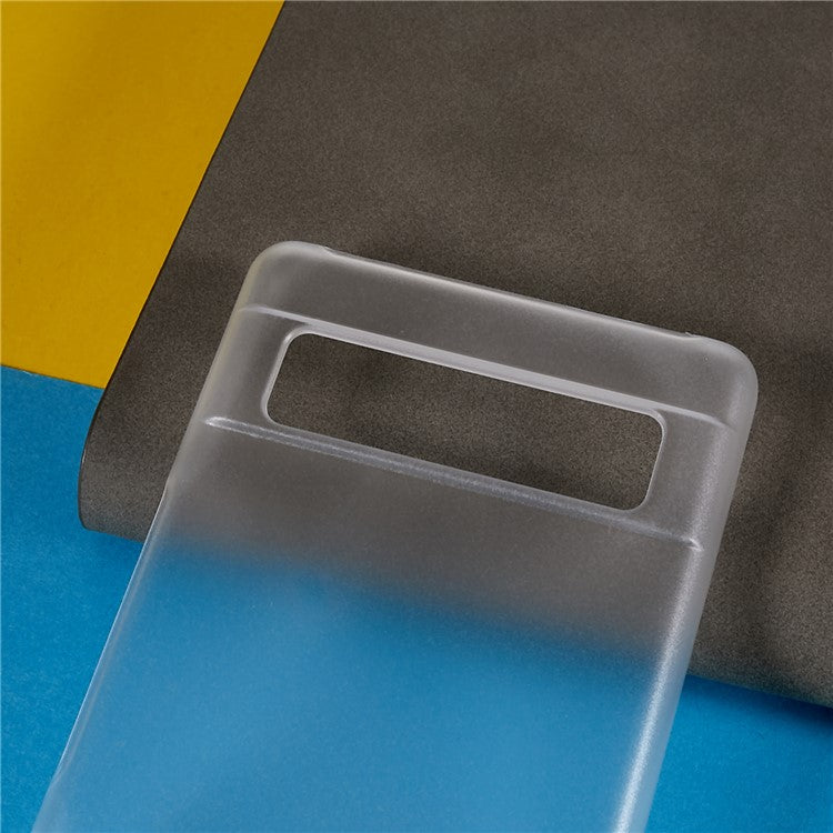 Slim Hard Plastic Phone Cover for Google Pixel 7a, Rubberized Glossy Anti-Scratch Phone Case - Transparent