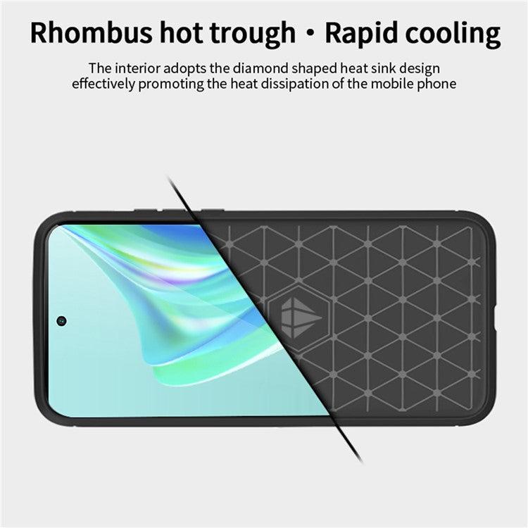 MOFI JK TPU Series-1 for Infinix Hot 20 Play 4G Carbon Fiber Brushed TPU Smartphone Case Phone Back Cover - Blue