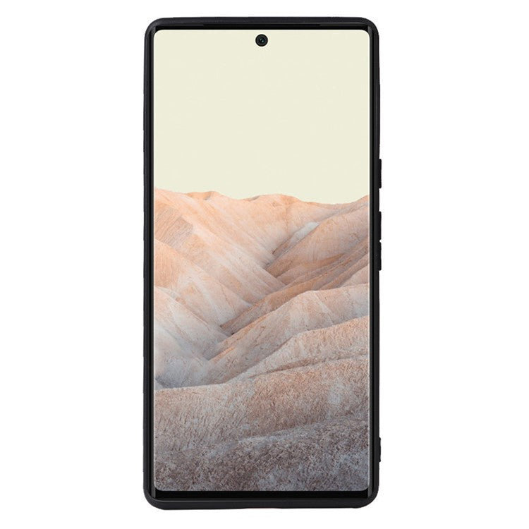 For Google Pixel 7 Pro 5G Anti-scratch Phone Case Textured PU Leather Coated TPU + PC Hybrid Cover - Cross Texture