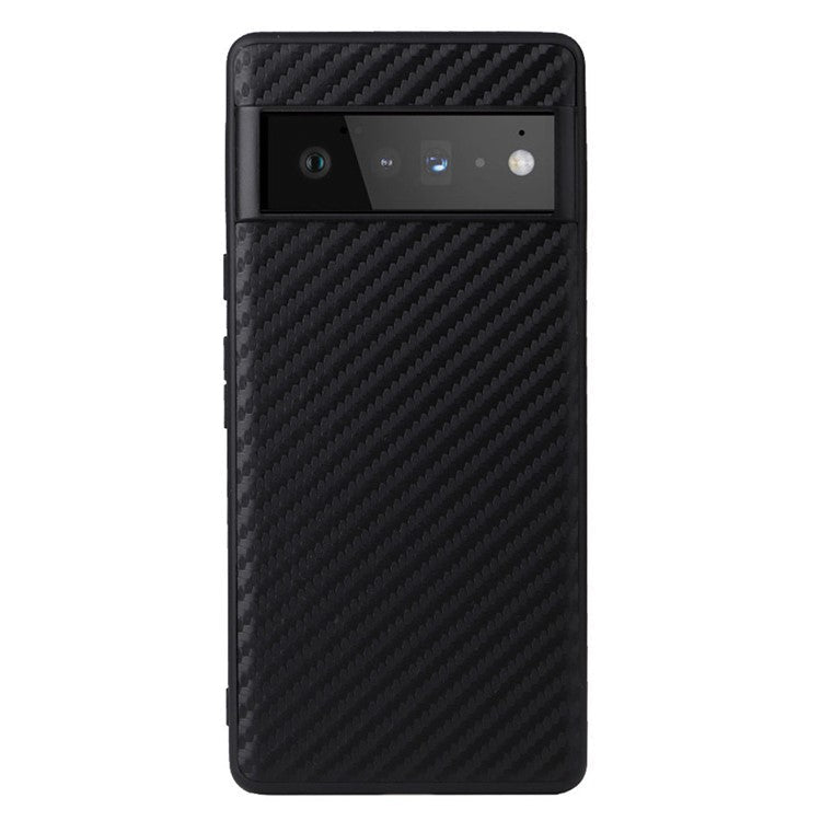 For Google Pixel 7 Pro 5G Anti-scratch Phone Case Textured PU Leather Coated TPU + PC Hybrid Cover - Carbon Fiber Texture