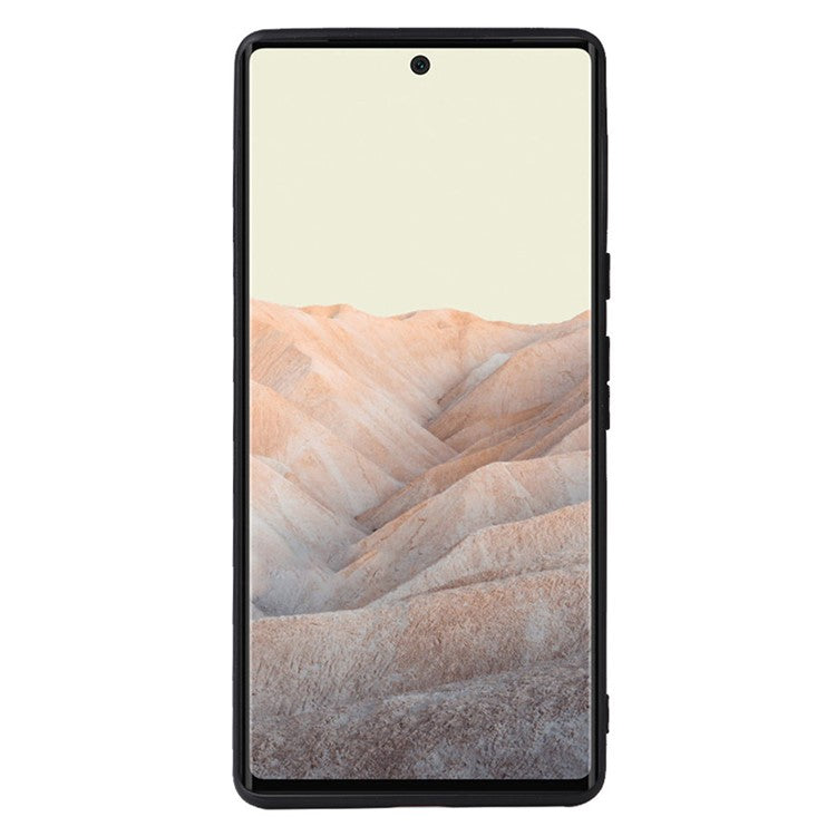 For Google Pixel 7 Pro 5G Anti-scratch Phone Case Textured PU Leather Coated TPU + PC Hybrid Cover - Carbon Fiber Texture