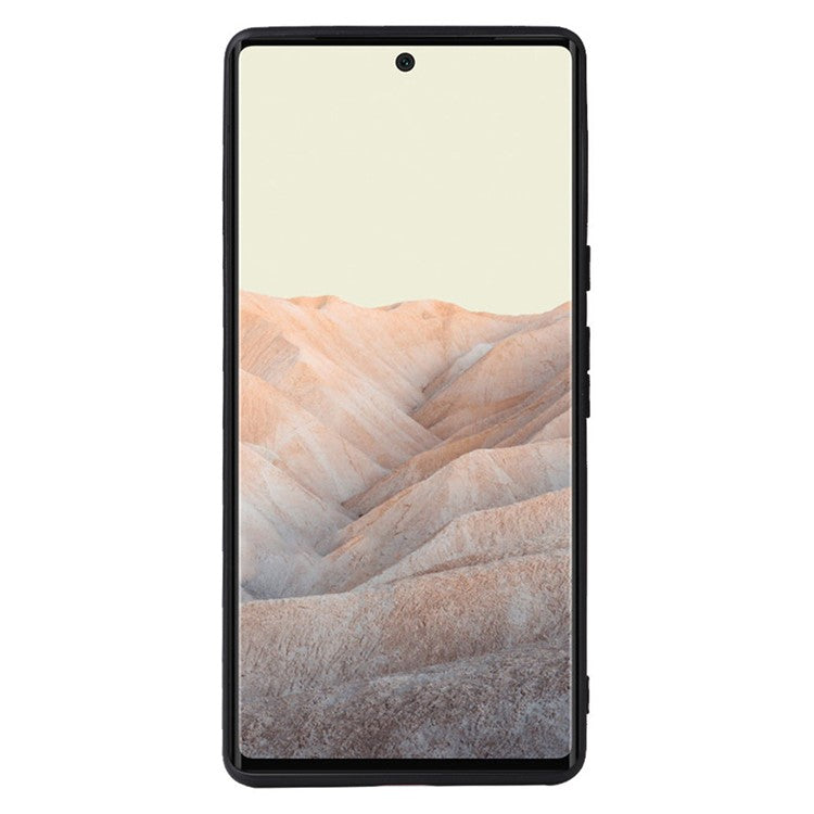 For Google Pixel 7 Pro 5G Anti-scratch Phone Case Textured PU Leather Coated TPU + PC Hybrid Cover - Crocodile Texture