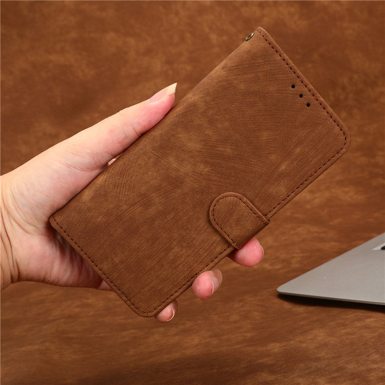 For Honor X8 4G / X30i RFID Blocking Anti-scratch Phone Case Magnetic PU Leather Flip Smartphone Cover with Wallet Stand - Brown