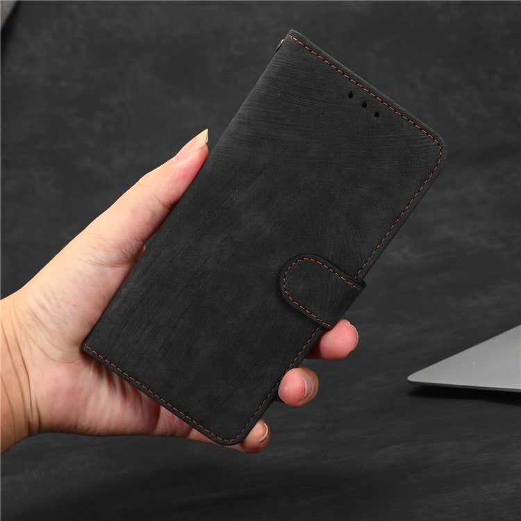 RFID Blocking Phone Cover For Honor X7, Foldable Stand Magnetic PU Leather Protective Phone Wallet Case - Black