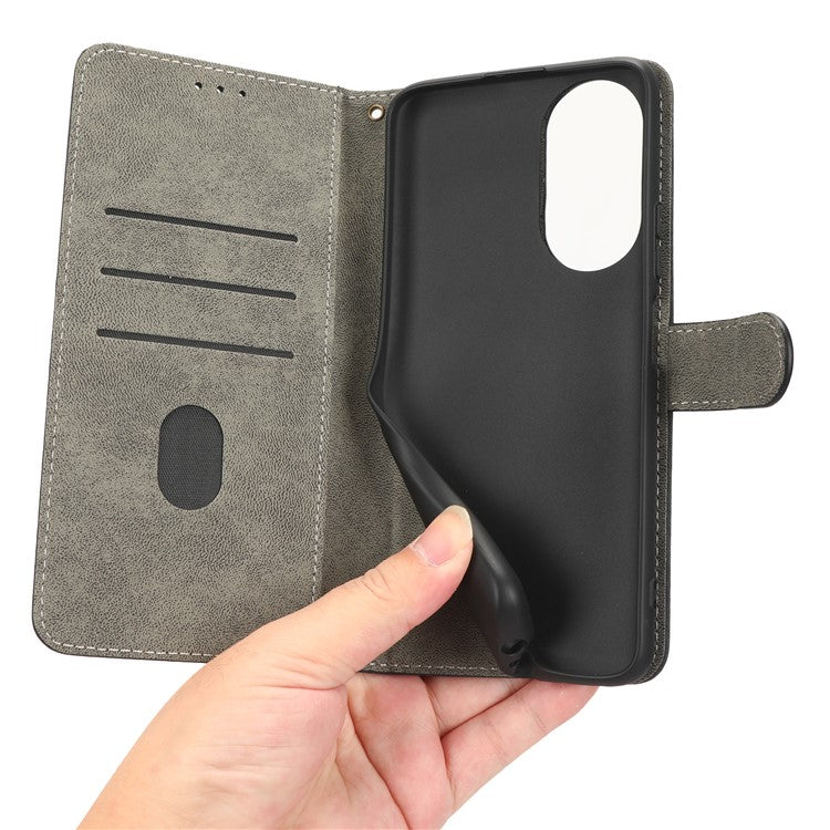 RFID Blocking Phone Cover For Honor X7, Foldable Stand Magnetic PU Leather Protective Phone Wallet Case - Brown
