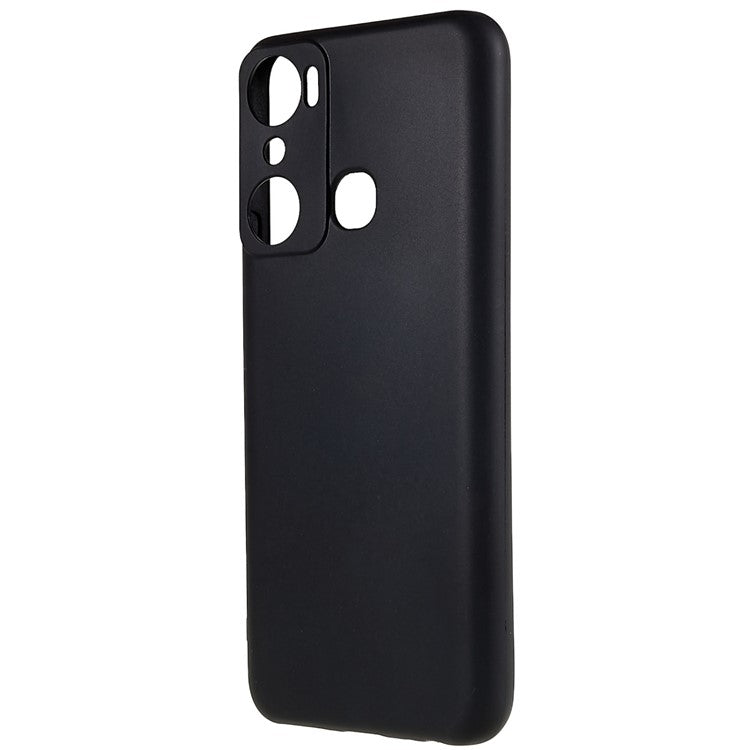 For Infinix Hot 20i 4G Anti-Fingerprint Matte Flexible Black Cell Phone Cover TPU Case Anti-Scratch Protective Shell