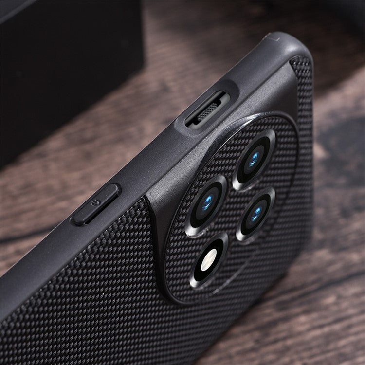 For OnePlus 11 5G Nylon Coated TPU Phone Case Woven Texture Anti-Slip Anti-Scratch Cover - Grey