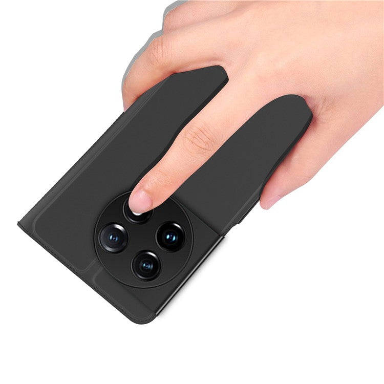 For OnePlus 11 5G Flip Folio Phone Cover Stand Card Holder PU Leather + Inner TPU Protective Magnetic Phone Case - Gold