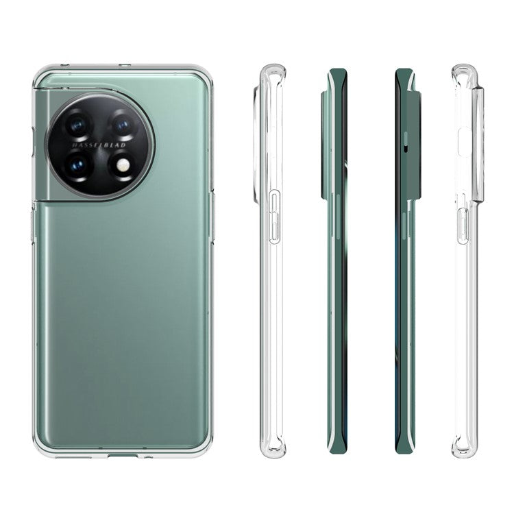 10Pcs / Pack For OnePlus 11 5G TPU Phone Case Inner Watermark-Free Anti-scratch Crystal Clear Cover
