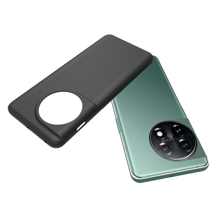 10Pcs / Pack TPU Case for OnePlus 11 5G, Matte Finish Anti-scratch Protective Phone Cover - Black