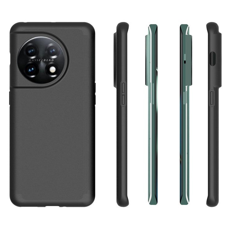 10Pcs / Pack TPU Case for OnePlus 11 5G, Matte Finish Anti-scratch Protective Phone Cover - Black