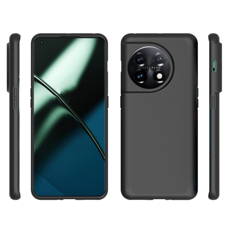 10Pcs / Pack TPU Case for OnePlus 11 5G, Matte Finish Anti-scratch Protective Phone Cover - Black