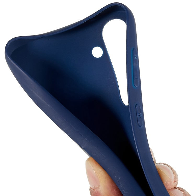 For Samsung Galaxy A13 5G Matte Back Shell, Anti-Fingerprint Soft TPU Phone Case Drop Proof Protective Cover - Blue