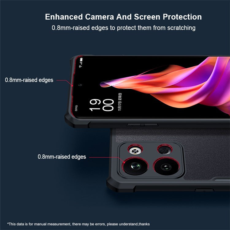 XUNDD For Oppo Reno9 5G Anti-Scratch Acrylic+TPU Transparent Phone Case Anti-shock Protective Phone Back Cover