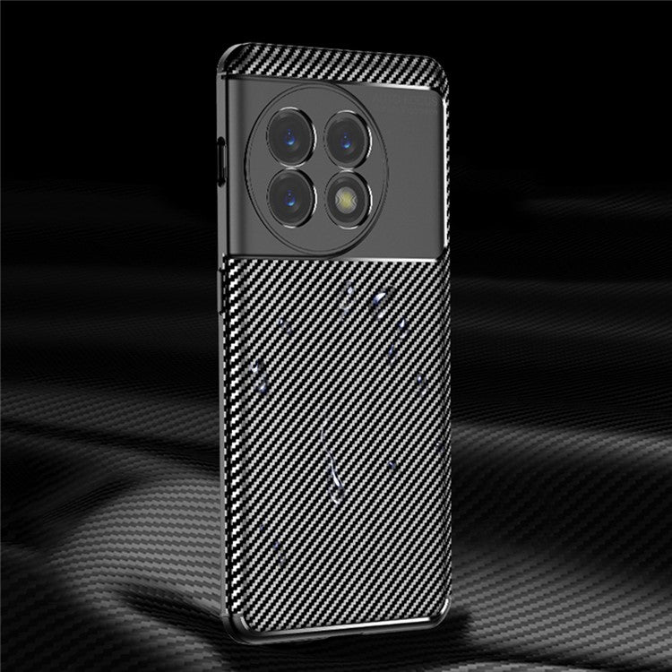 For OnePlus 11 5G Carbon Fiber Texture Phone Case Anti-drop Protection Flexible TPU Cover