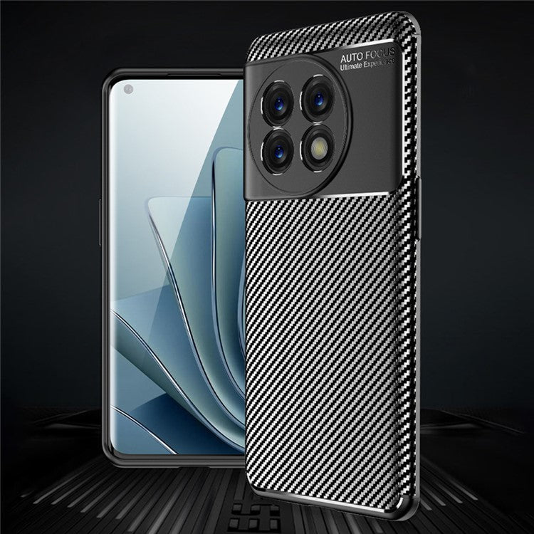 For OnePlus 11 5G Carbon Fiber Texture Phone Case Anti-drop Protection Flexible TPU Cover