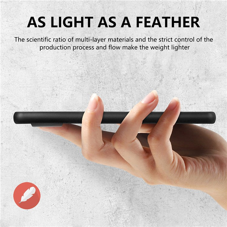 For Google Pixel 7a 5G Carbon Fiber Texture Phone Back Case PU Leather Coated PC+TPU Shockproof Cover - Black