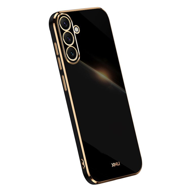 XINLI Protective Back Cover for Samsung Galaxy A54 5G, Electroplating TPU Scratch-resistant Phone Case - Black
