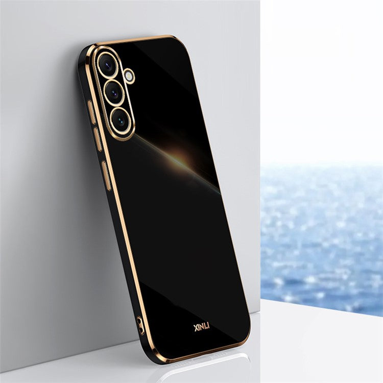 XINLI Protective Back Cover for Samsung Galaxy A54 5G, Electroplating TPU Scratch-resistant Phone Case - Black