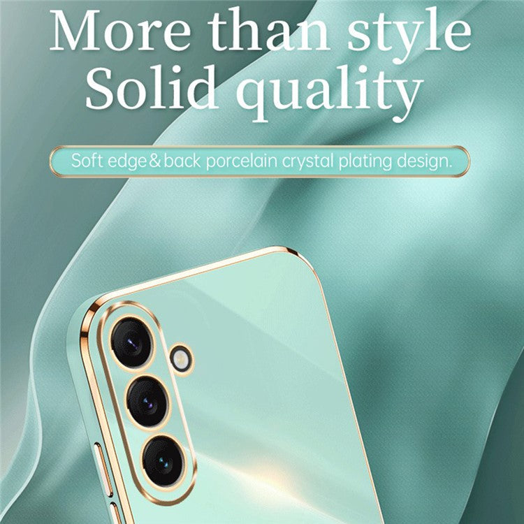 XINLI Protective Back Cover for Samsung Galaxy A54 5G, Electroplating TPU Scratch-resistant Phone Case - Black