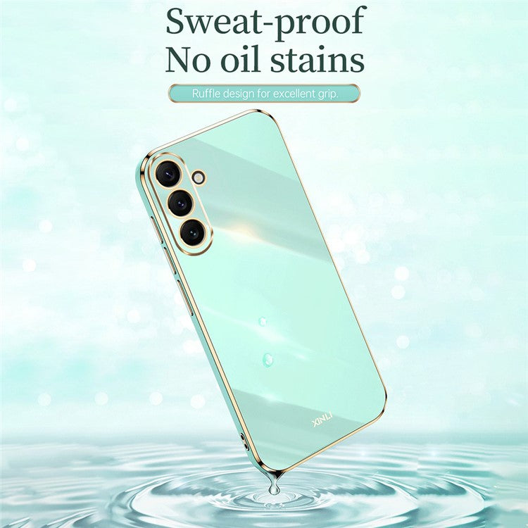 XINLI Protective Back Cover for Samsung Galaxy A54 5G, Electroplating TPU Scratch-resistant Phone Case - Black